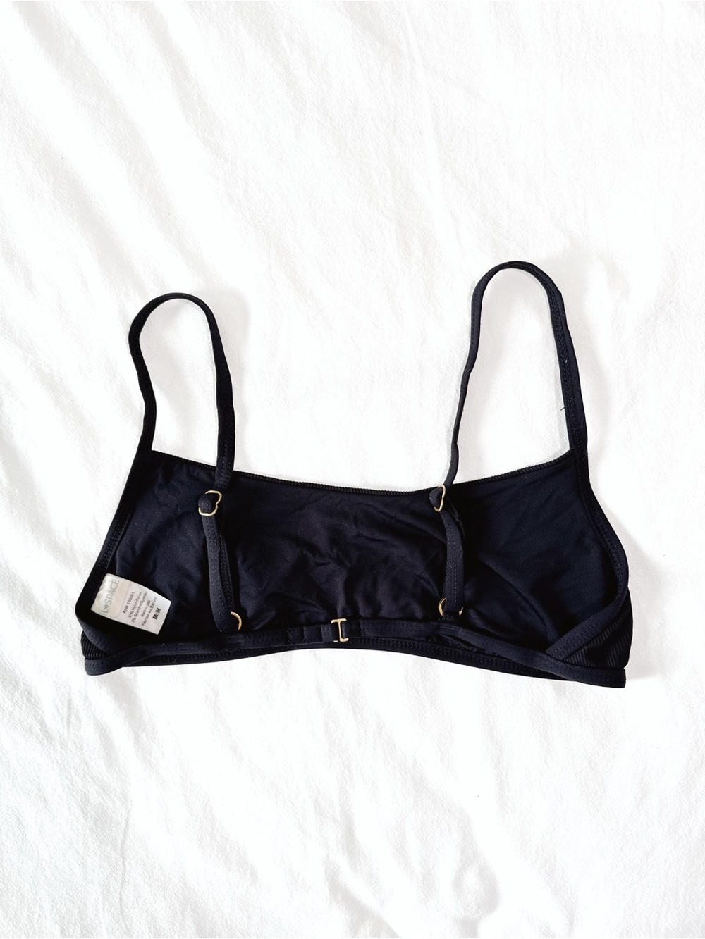 l*space Black Ribbed Bikini Top and Bottom Set - Picture 4 of 10